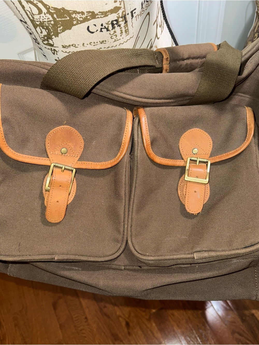 Cabela's Vintage Battenkill canvas and leather XL duffle bag